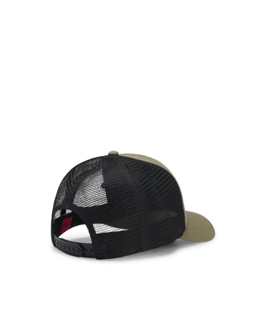 HUGO Green Cotton-Twill Cap With Mesh Panels for men