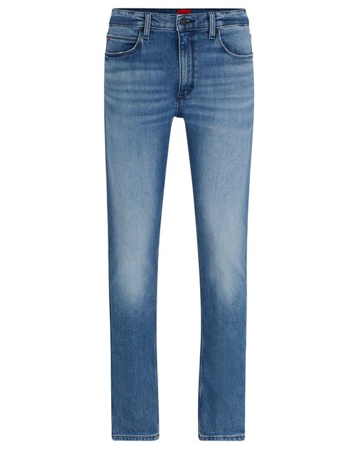 HUGO Extra-slim-fit Jeans In Blue Stretch Denim for men