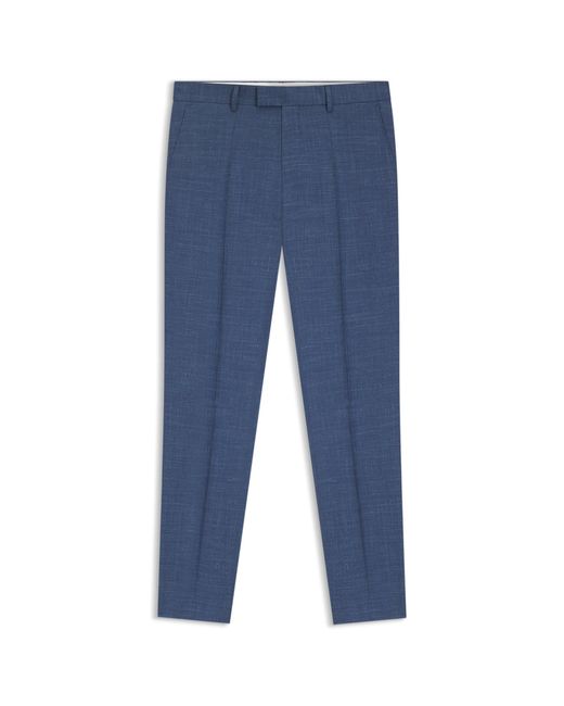 Boss Blue One Slim-Fit Suit Trousers for men