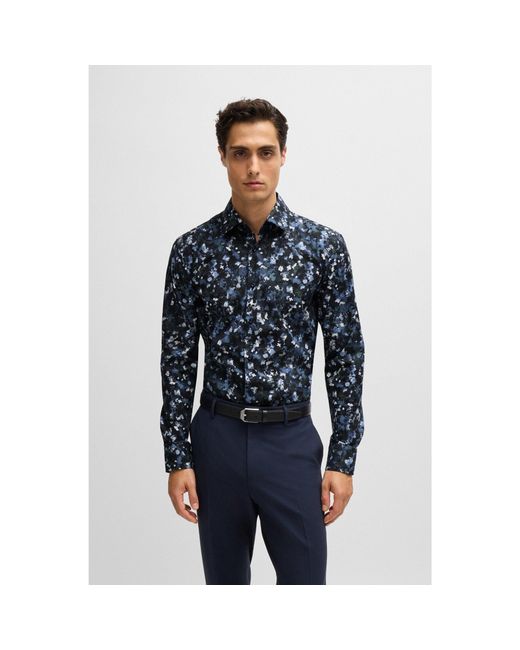 Boss Blue Slim-Fit Shirt for men