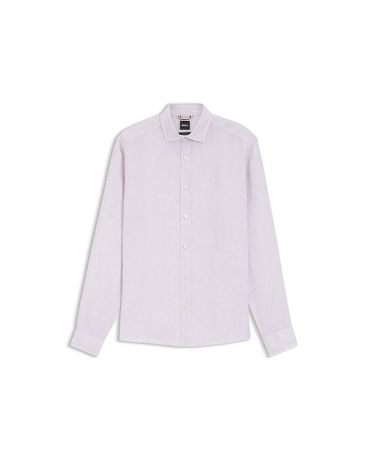 Boss Purple Regular-Fit Shirt for men