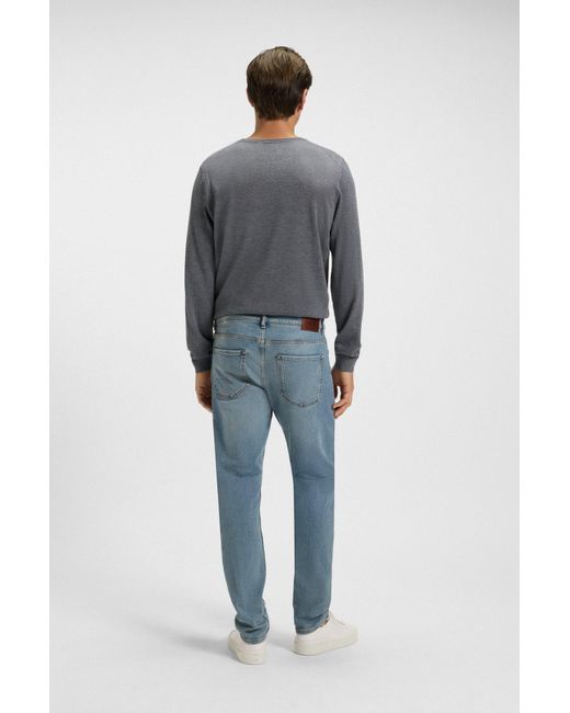 Boss Slim-Fit Delaware-Jeans Van Comfortabel Stretchdenim in het Blue voor heren