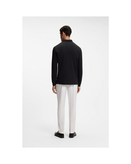 Boss Black Long-Sleeved Polo Shirt for men