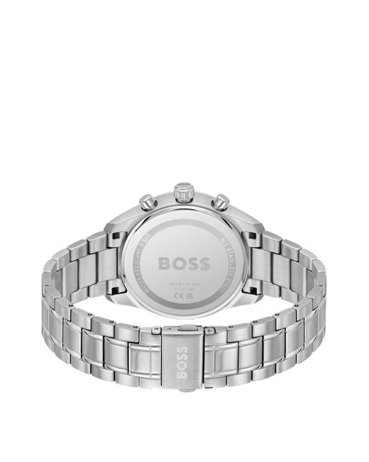 Boss Horloge Met Zwarte Wijzerplaat En Stalen Polsband in het Metallic voor heren
