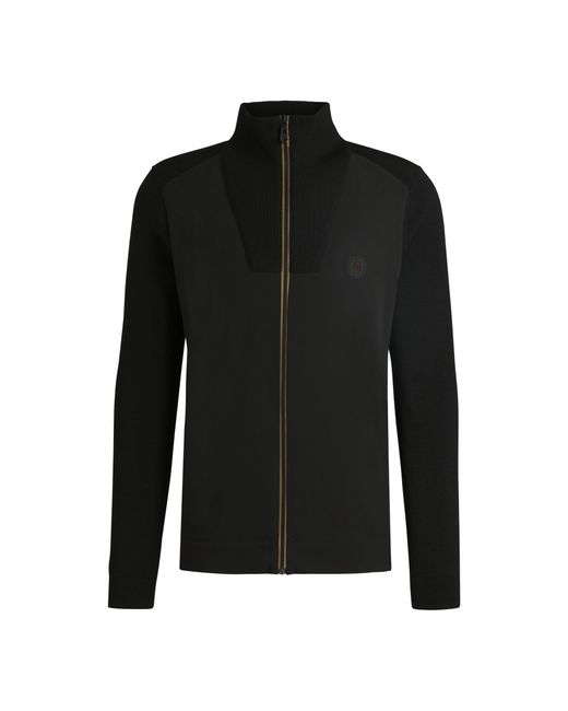 Boss Black Knitted Jacket With Double B Monogram for men