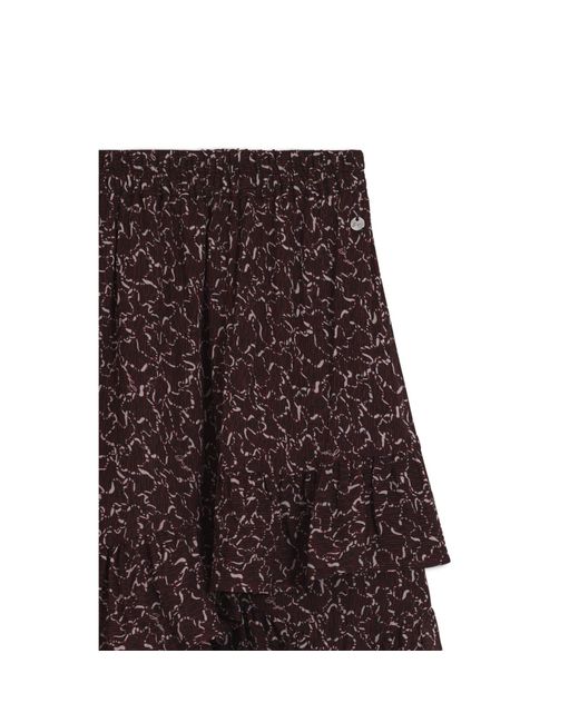 Boss Brown Printed Skort With Layered Design