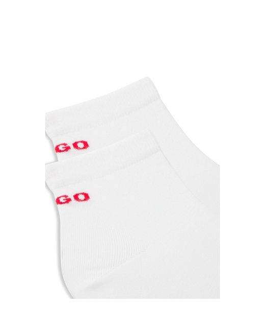 HUGO White Two-Pack Of Short Cotton-Blend Socks for men