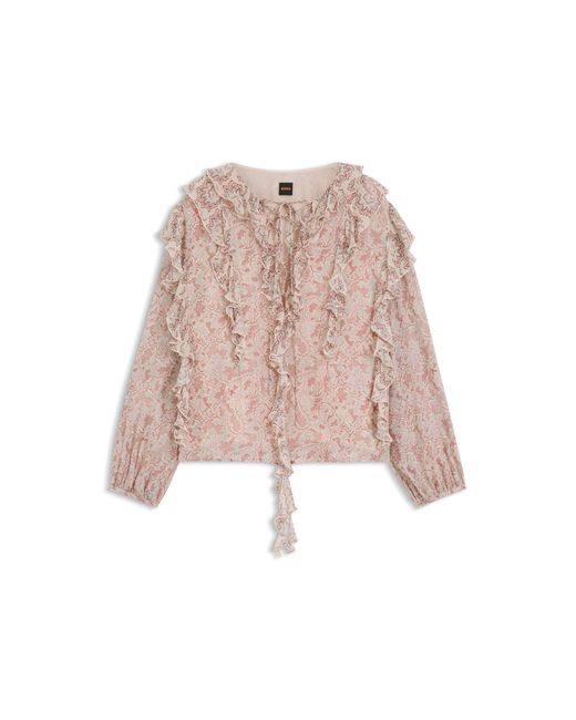 Boss Brown Regular-Fit Blouse