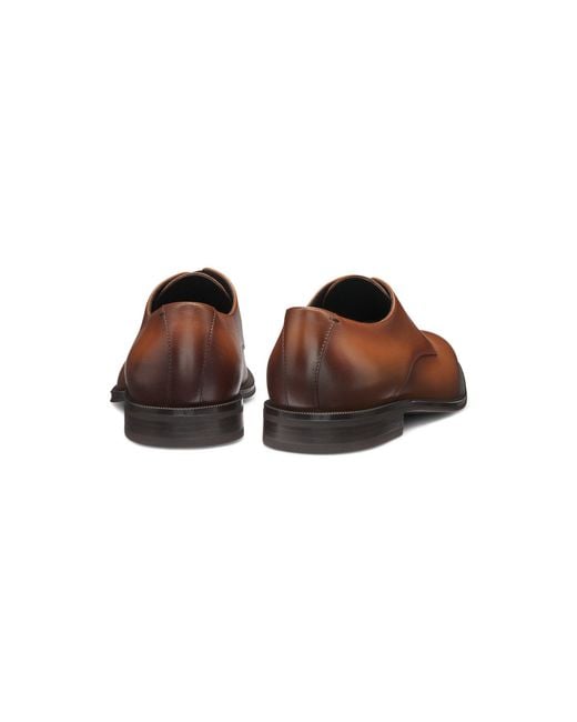 Boss Brown Italian-Made Derby Shoes for men
