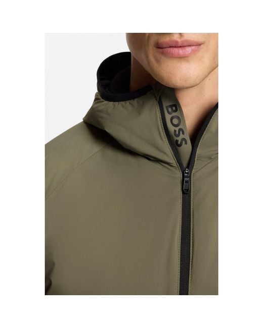 Boss Green Water-Repellent Jacket With Adjustable Hem for men