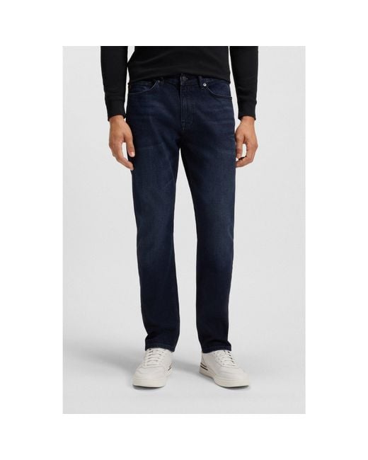 Boss Blue Delaware Slim-Fit Jeans for men