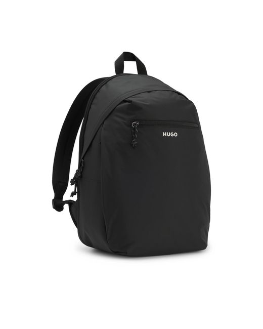 HUGO Black Backpack With Contrast Logo for men