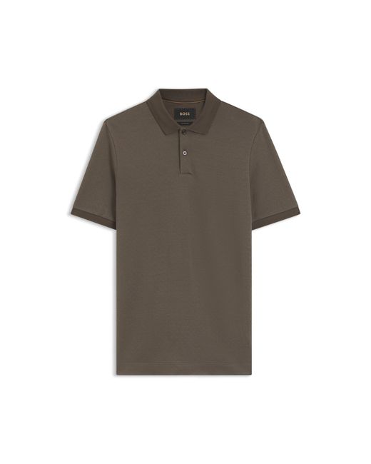 Boss Gray Regular-Fit Polo for men