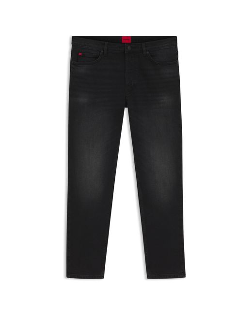 HUGO Black Tapered-Fit Jeans for men