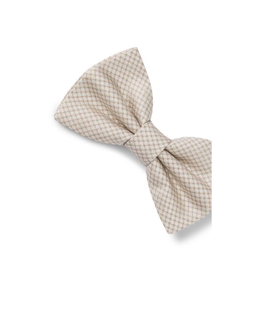Boss White One Silk Bow Tie for men