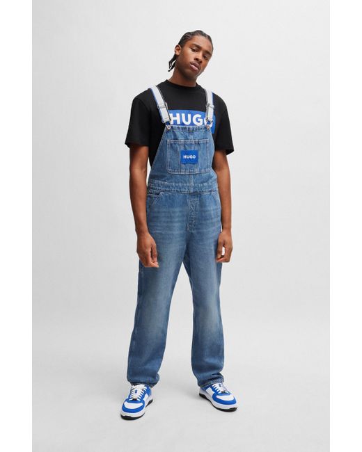 HUGO Casual Hose DUNGAREE Relaxed Fit in Blue für Herren
