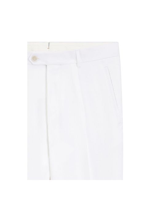 Boss White Regular-Fit Trousers for men