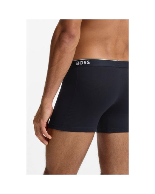 Boss Blue Three-Pack Of Boxer Briefs for men