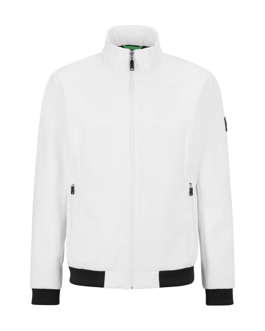 BOSS by HUGO BOSS Jacke aus wasserabweisendem Gewebe mit Reißverschluss in  Weiß für Herren | Lyst AT