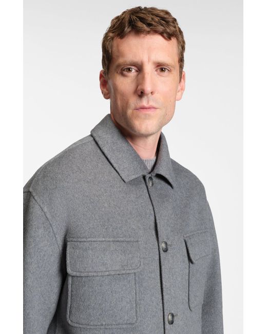 Boss Relaxed-Fit Jacke Aus Meliertem Woll-Mix in Gray für Herren