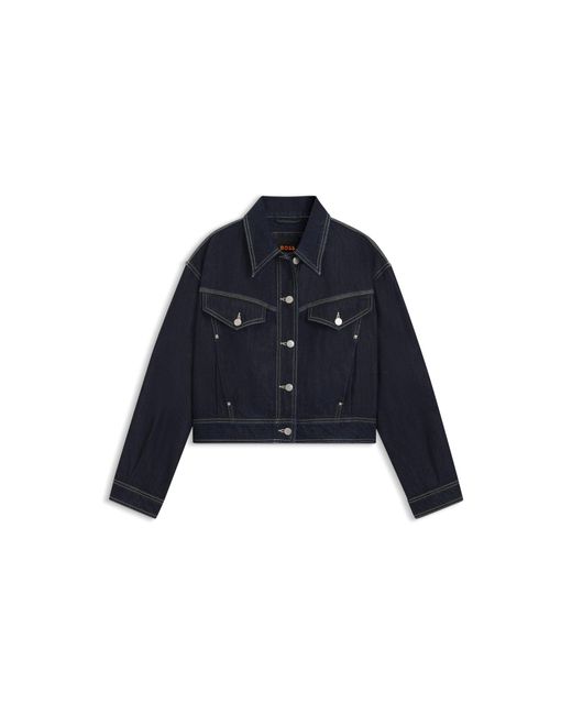 Boss Blue Regular-Fit Trucker Jacket