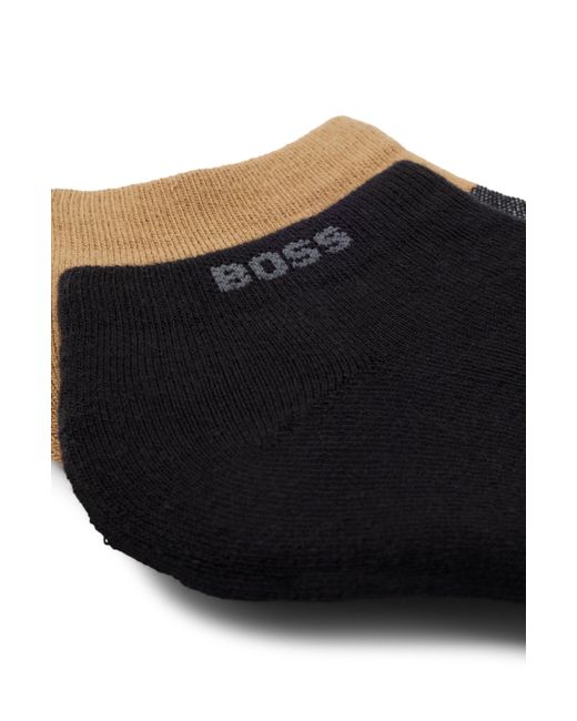 Boss Black Two-pack Of Ankle Socks In A Cotton Blend for men