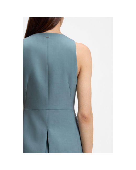 Boss Blue Slim-Fit Waistcoat
