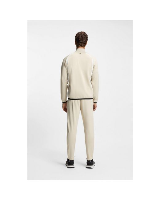 Boss Natural Active Zip-Up Sweatshirt With Temperature-Regulating Performance for men