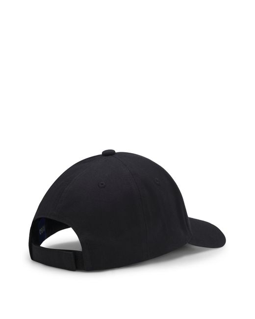 HUGO Pet Van Katoenen Twill Met Logopatch in het Black voor heren