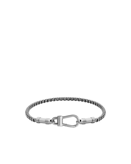 Boss White Modern Bracelet With Signature Detailing for men
