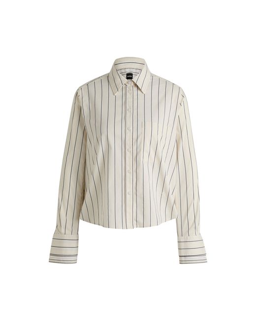 Boss White Regular-Fit Blouse