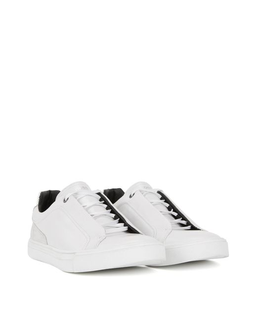 BOSS by HUGO BOSS Mercedes-benz Sneakers In Leather And Suede in White for  Men | Lyst UK