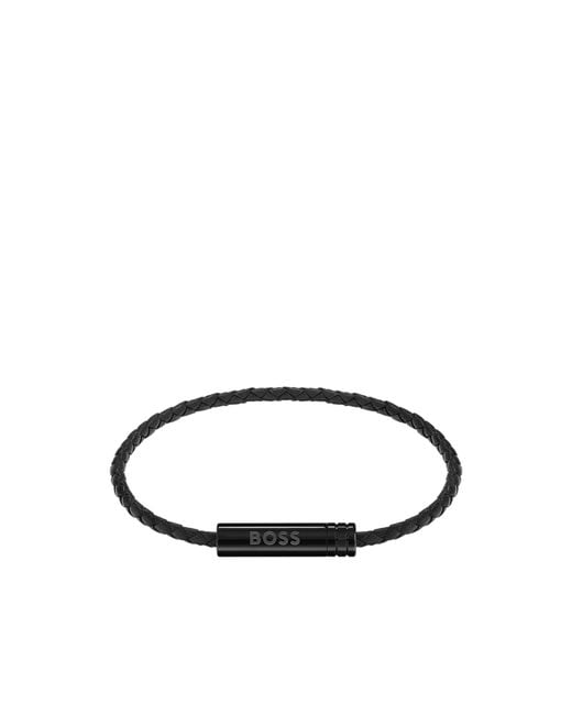 Boss Brown Braided Cuff for men