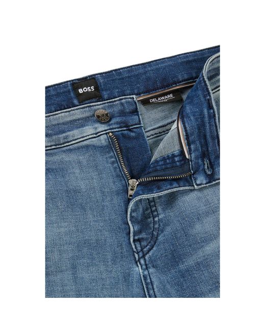 Boss Blue Delaware Slim-Fit Jeans for men