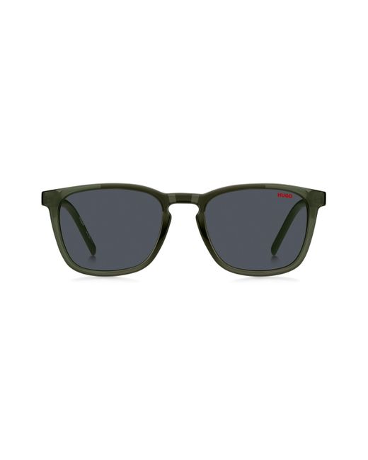 HUGO Grüne Sonnenbrille mit gemusterten Bügeln in Black für Herren