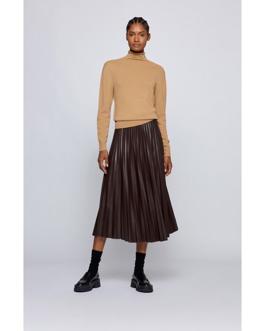 Hugo Boss Midi Skirt brown elegant Fashion Skirts Midi Skirts 