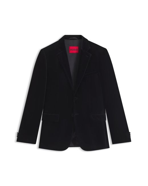 HUGO Extra Slim-Fit Sakko Aus Baumwoll-Samt in Blue für Herren