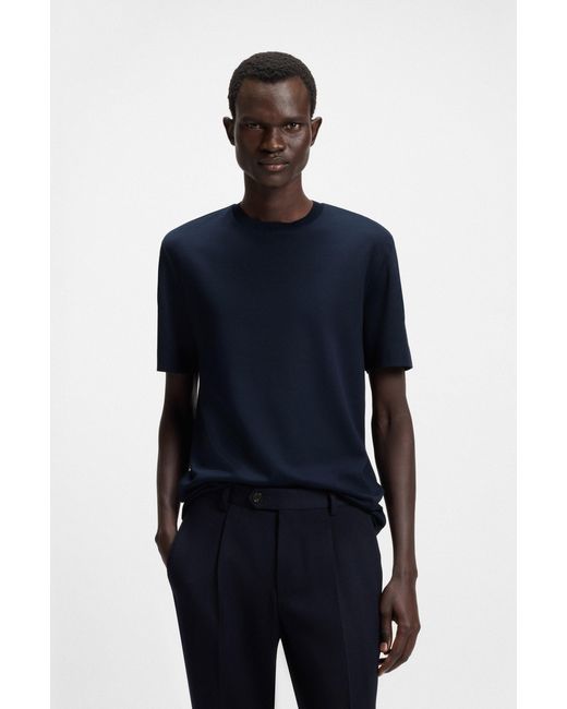 Boss Dark Blue Men's T-shirts Size M for men