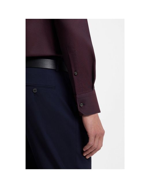Boss Purple Regular-Fit Shirt for men
