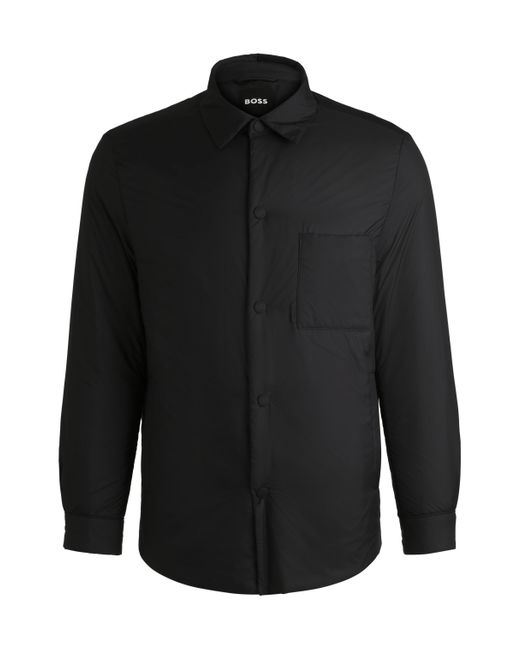 Boss Red Relaxed-fit Padded Overshirt In Water-repellent Fabric for men