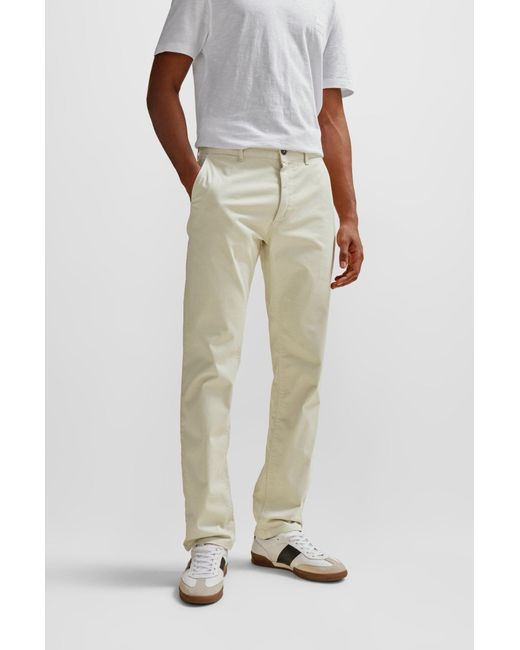 Hugo boss white chinos deals