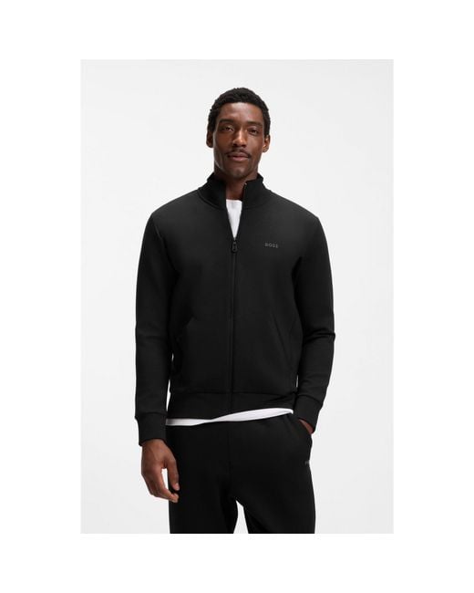 Boss Black Zip-Up Sweatshirt for men
