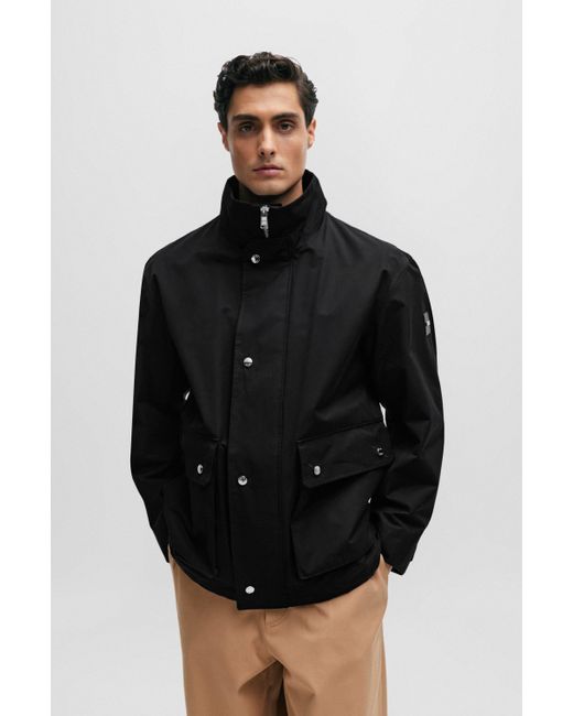 Boss Black Regular-fit Jacket With High Collar for men