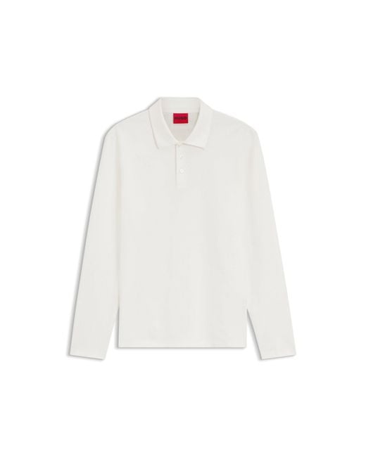 HUGO White Slim-Fit Polo Shirt for men