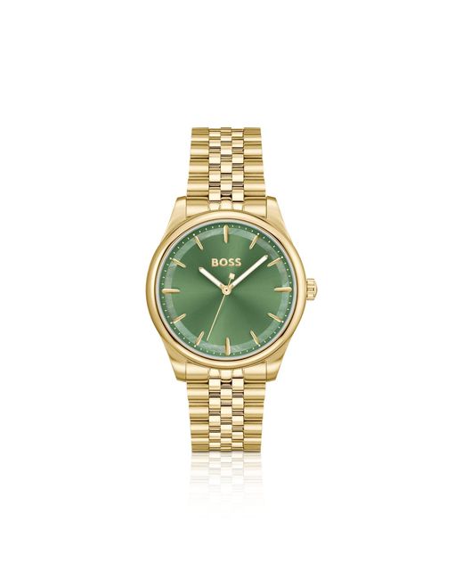 Boss Metallic Tone Watch With Dial And Pearlescent Inlay