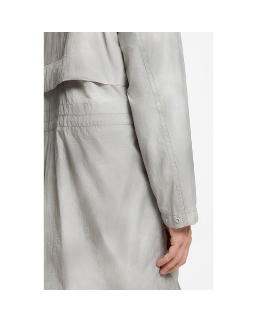 Boss Gray Waterproof Jacket With Digital Print for men