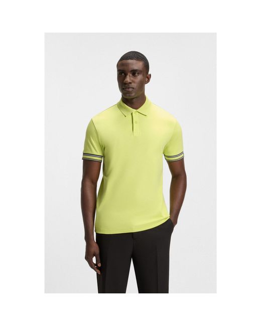 Boss Metallic Slim-Fit Polo Shirt for men