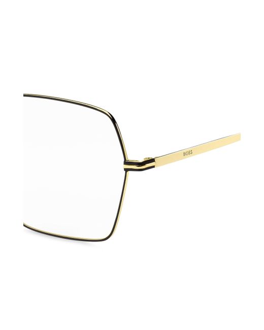 Boss Multicolor Brillenfassung aus ultradünnem, goldfarbenem Edelstahl