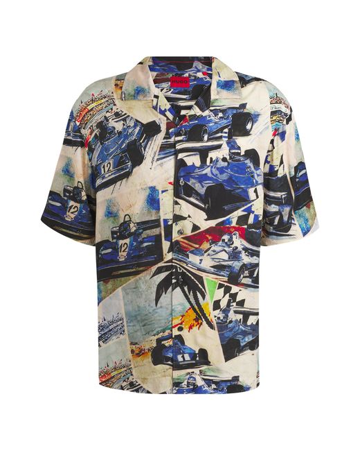 HUGO Light Blue Men's Casual Shirts Size M for men