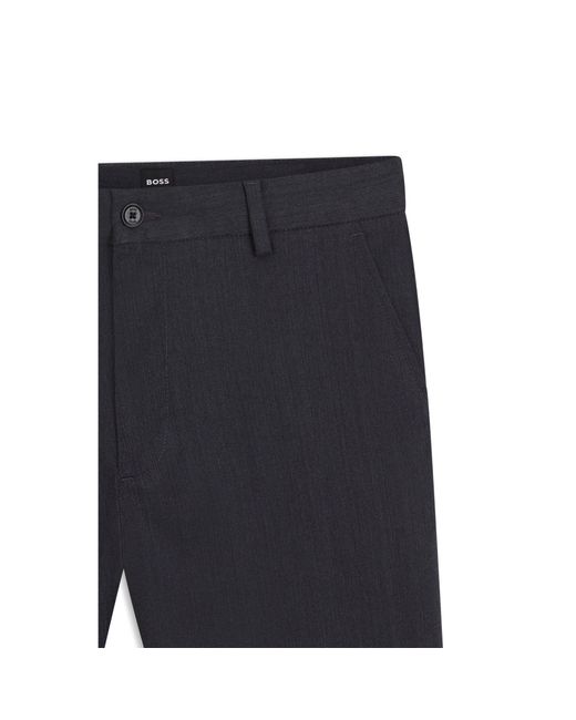 Boss Blue Modern-Fit Trousers for men